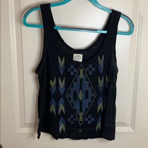 American Eagle tribal print cropped tank